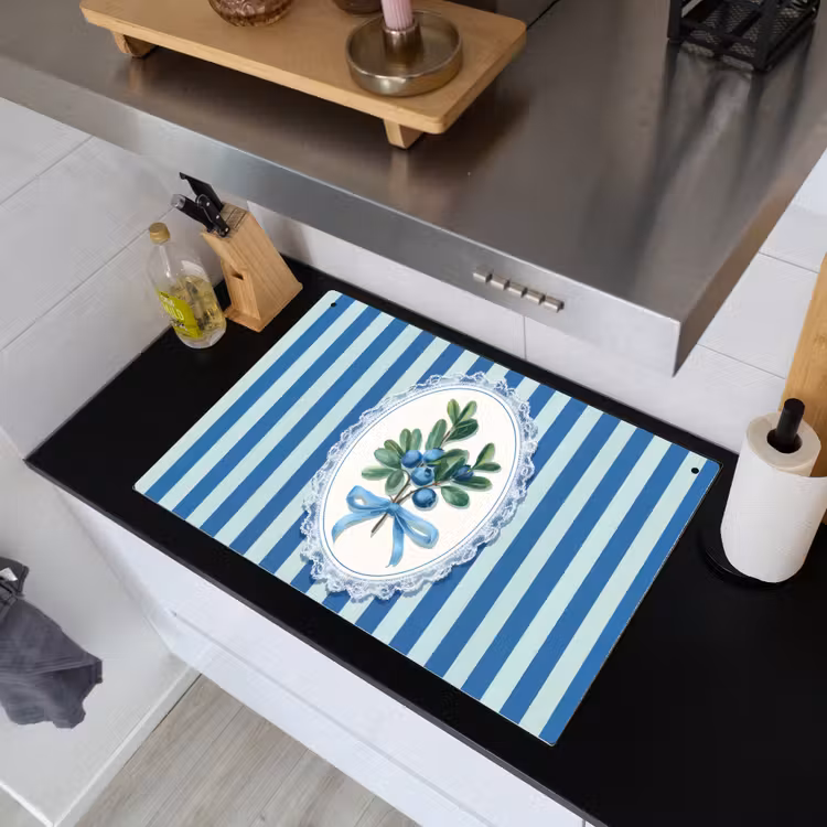 Illustratie - Bessen - Blauw - Strepen Inductie beschemer met haakjes klein -sfeer1
