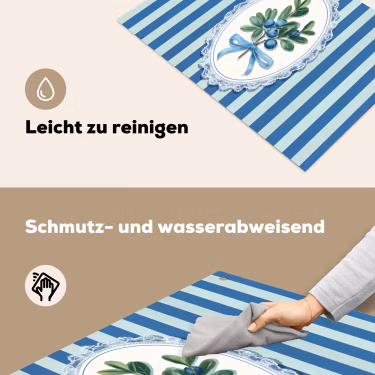Illustratie - Bessen - Blauw - Strepen Inductie beschemer met haakjes klein -ky-schoon-de