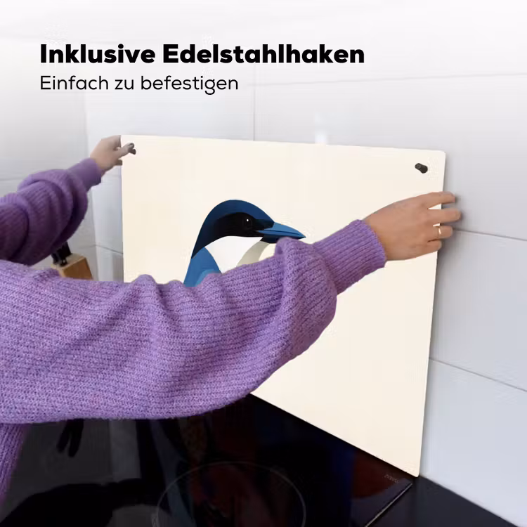 Illustratie - Blauw - Vogel Inductie beschemer met haakjes klein -ky-ophangen-de
