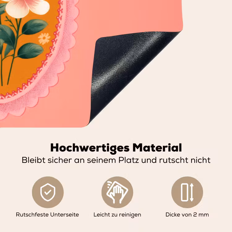 Illustratie - Bloemen - Rand - Roze Inductie beschemer met haakjes klein -ky-onderkant-de