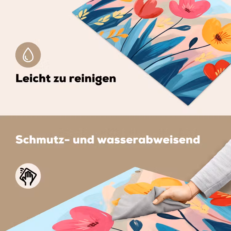 Illustratie - Bloemen - Kleurrijk Inductie beschemer met haakjes klein -ky-schoon-de