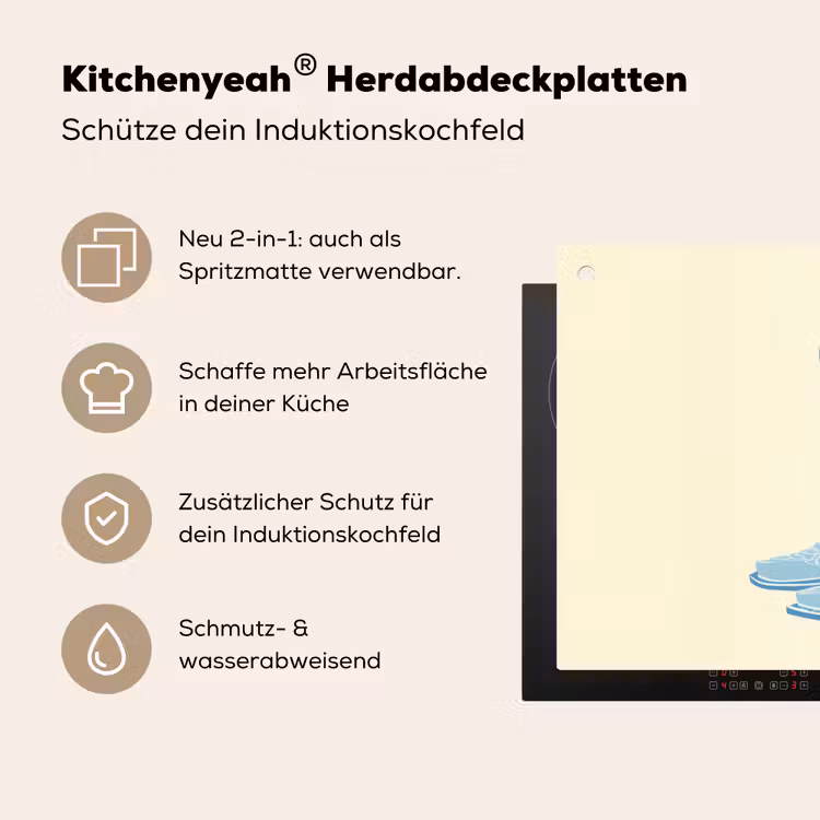 Illustratie - Cowboylaarzen - Patroon Inductie beschemer met haakjes klein -ky-usp-de