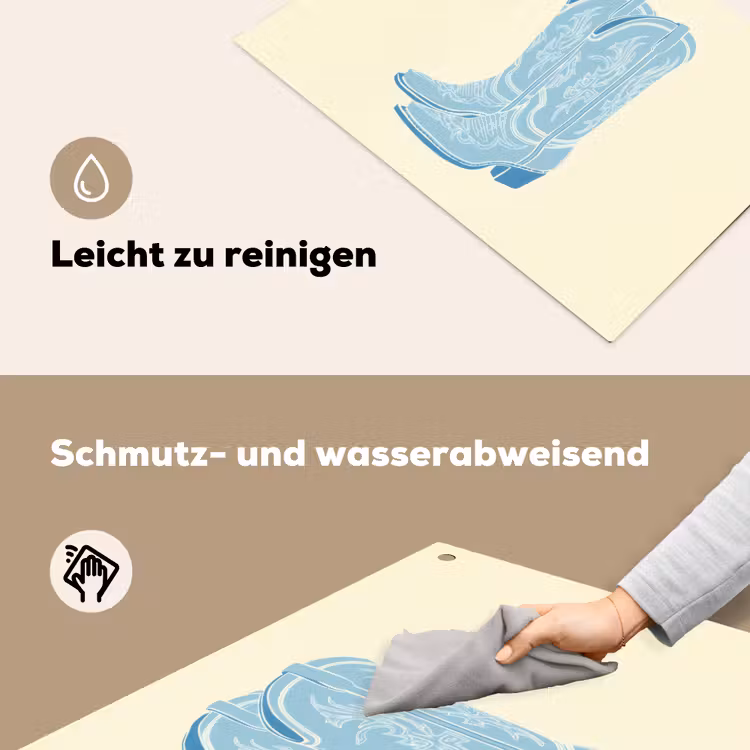 Illustratie - Cowboylaarzen - Patroon Inductie beschemer met haakjes klein -ky-schoon-de