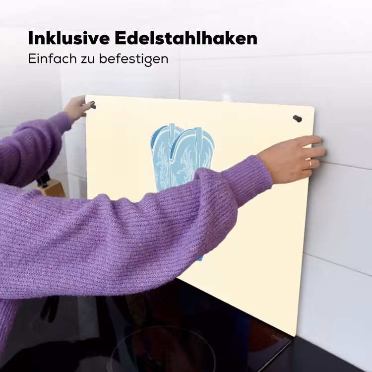 Illustratie - Cowboylaarzen - Patroon Inductie beschemer met haakjes klein -ky-ophangen-de