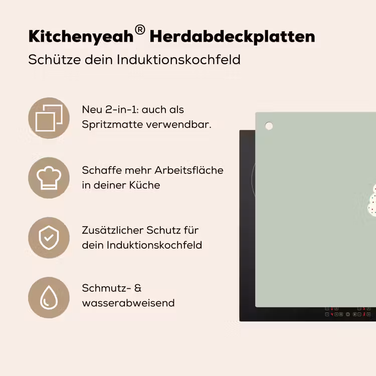 Illustratie - Ijsje - Spikkels - Kers Inductie beschemer met haakjes klein -ky-usp-de