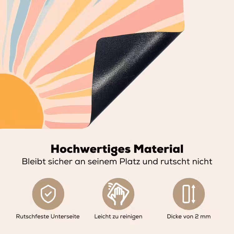Illustratie - Zon - Pastelkleuren Inductie beschemer met haakjes klein -ky-onderkant-de