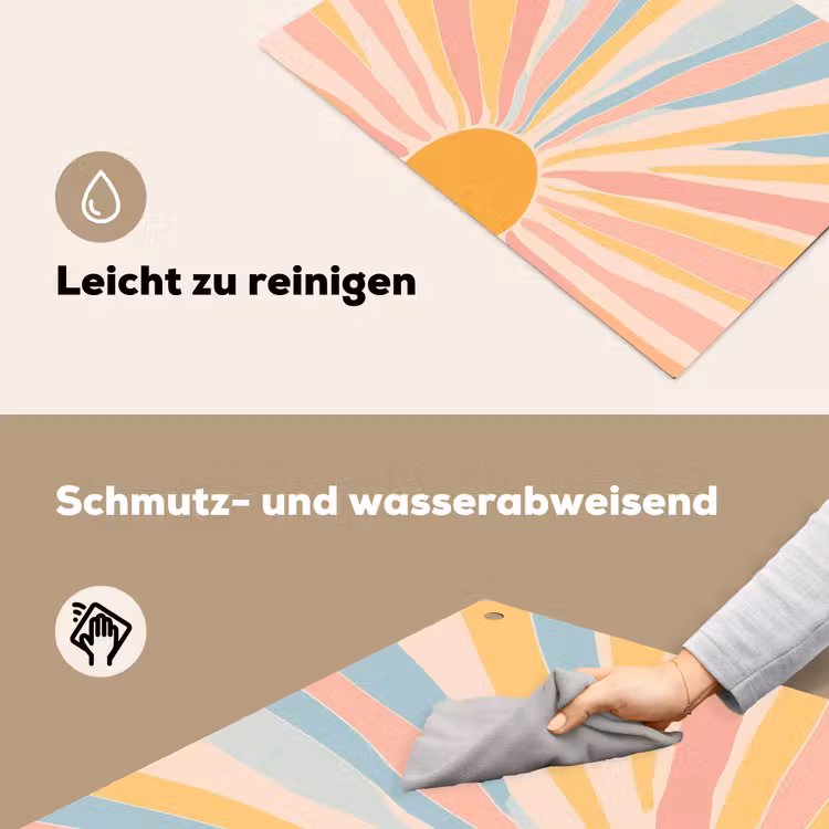 Illustratie - Zon - Pastelkleuren Inductie beschemer met haakjes klein -ky-schoon-de