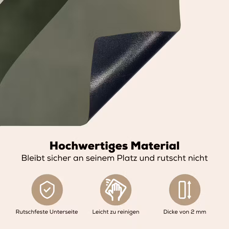 Japandi - Groen - Abstract - Modern Inductie beschemer met haakjes klein -ky-onderkant-de