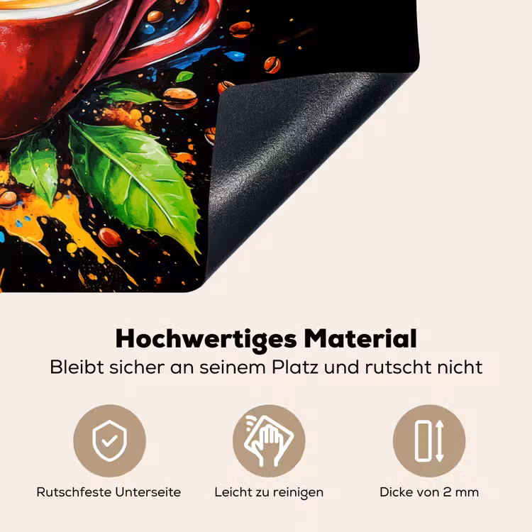 Koffie - Graffiti - Drinken - Abstract Inductie beschemer met haakjes klein -ky-onderkant-de