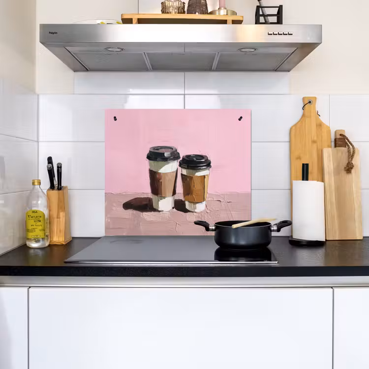 Koffiebekers - Deksel - Verf - Textuur Inductie beschemer met haakjes middel -sfeer2