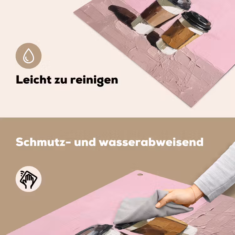 Koffiebekers - Deksel - Verf - Textuur Inductie beschemer met haakjes middel -ky-schoon-de