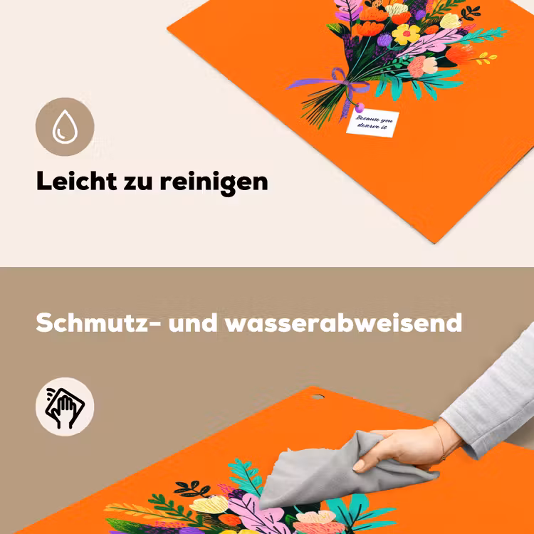 Kaartje - Boeket - Bloemen Inductie beschemer met haakjes klein -ky-schoon-de