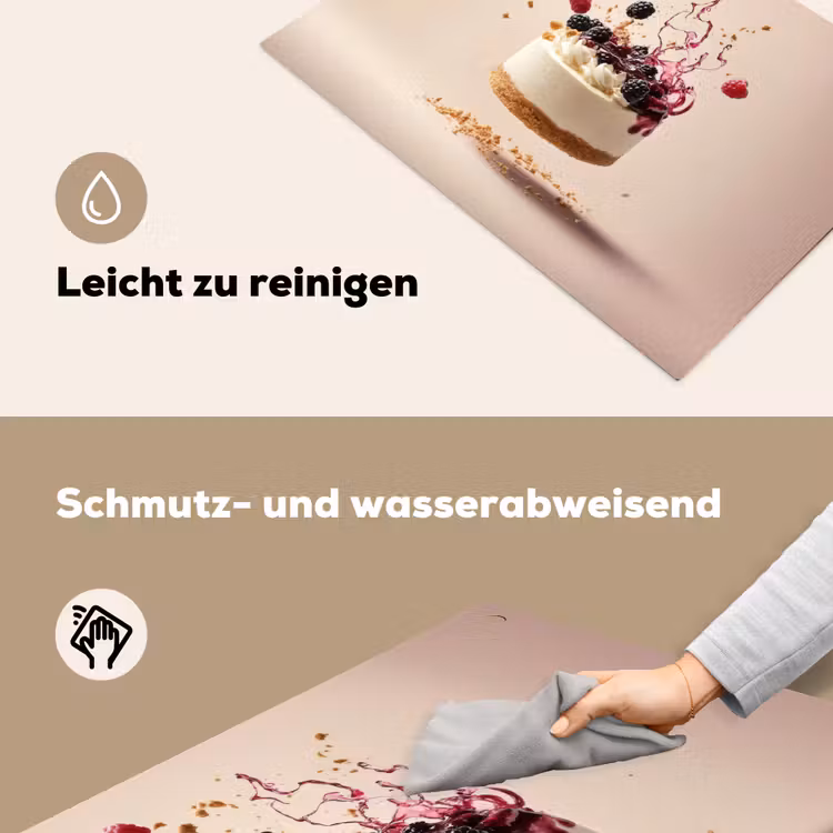 Cheesecake - Eten - Roze - Taart Inductie beschemer met haakjes klein -ky-schoon-de