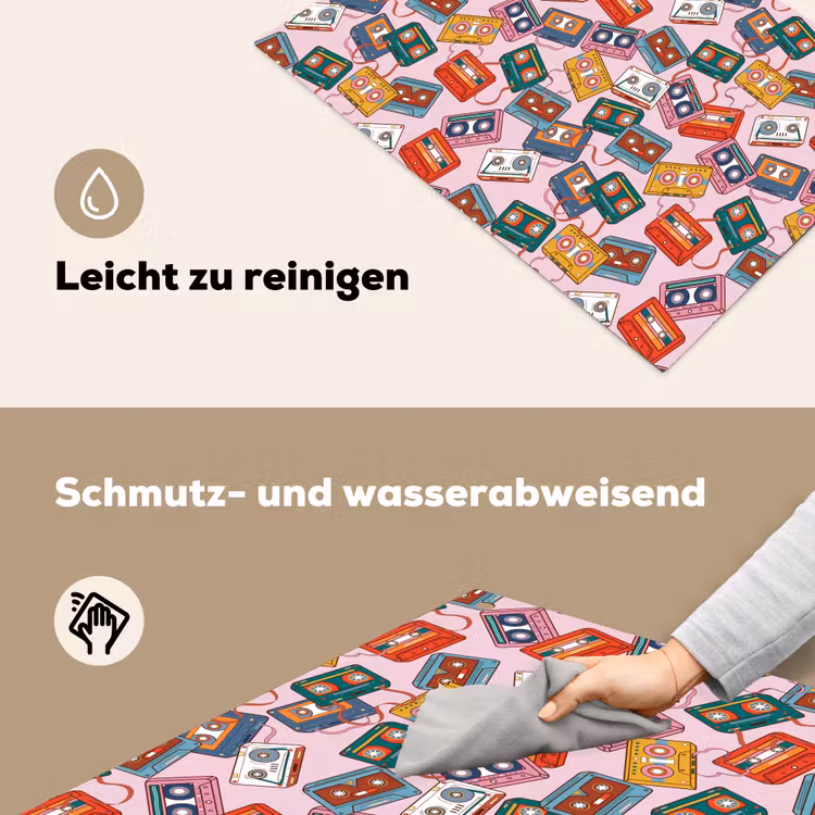 Cassette - Patroon - Roze Inductie beschemer met haakjes klein 777 -ky-schoon-de
