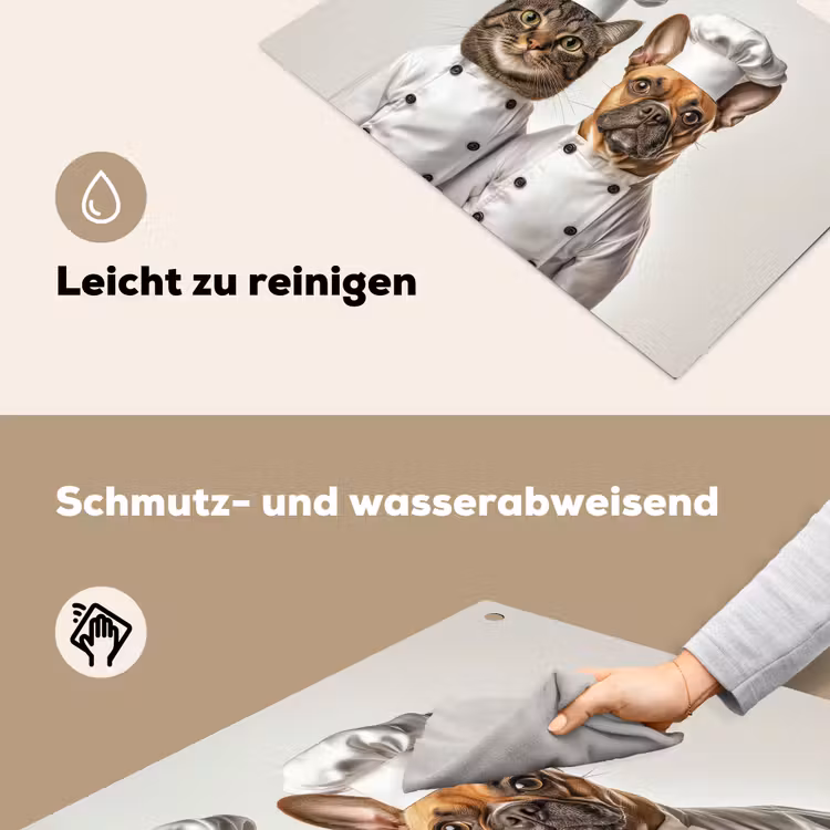 Kat - Hond - Kokskleding Inductie beschemer met haakjes klein -ky-schoon-de