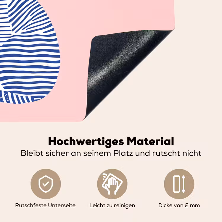 Kat - Illustratie - Minimalistisch - Roze Inductie beschemer met haakjes klein -ky-onderkant-de