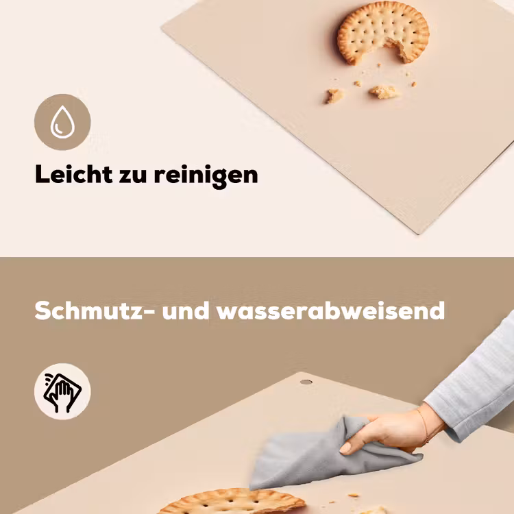 Koekje - Kruimels - beige Inductie beschemer met haakjes klein -ky-schoon-de