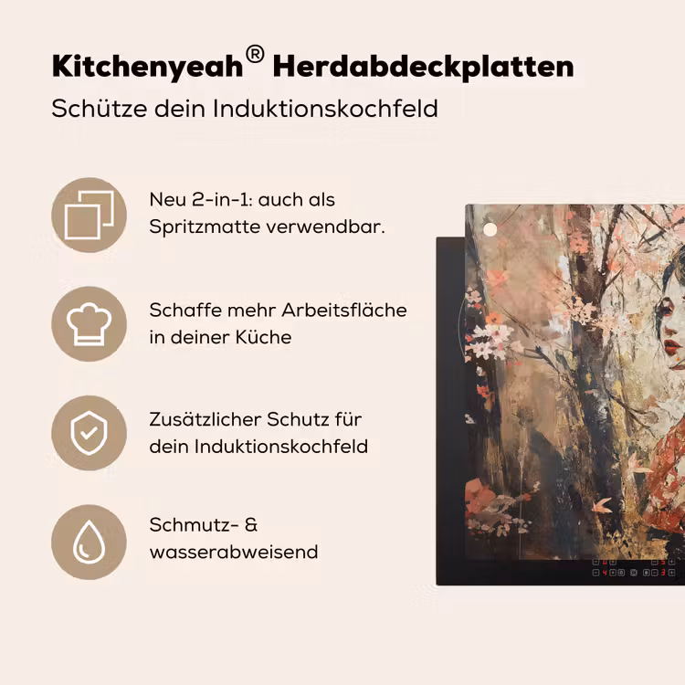Kimono - Vrouw - kersenbomen Inductie beschemer met haakjes middel -ky-usp-de