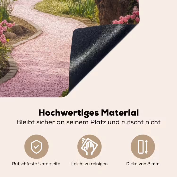 Kersenbloesem - Natuur - Sakura - Pad - Japanse tuin Inductie beschemer met haakjes middel -ky-onderkant-de