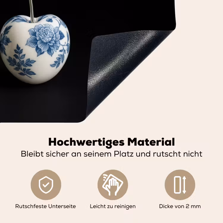 Kersen - Delfts blauw - Fruit Inductie beschemer met haakjes klein -ky-onderkant-de