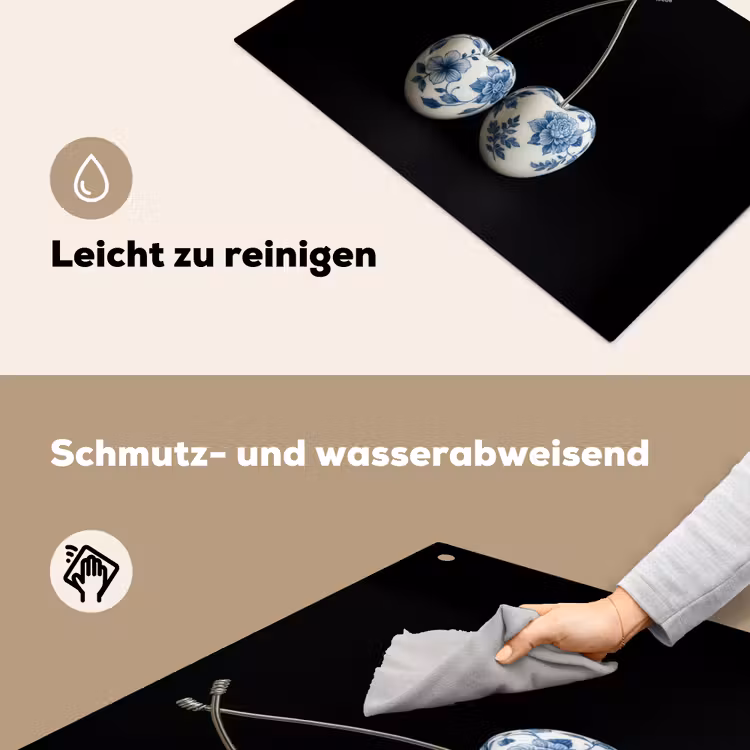 Kersen - Delfts blauw - Fruit Inductie beschemer met haakjes klein -ky-schoon-de