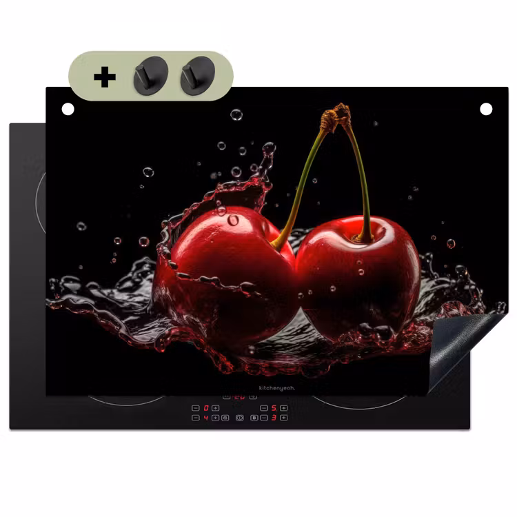 Kersen - Fruit - Water Inductie beschemer met haakjes klein -3d