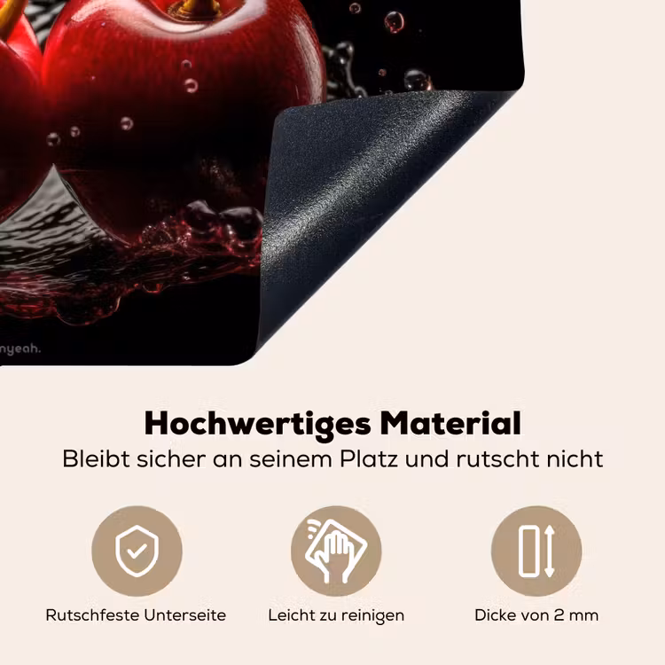 Kersen - Fruit - Water Inductie beschemer met haakjes klein -ky-onderkant-de