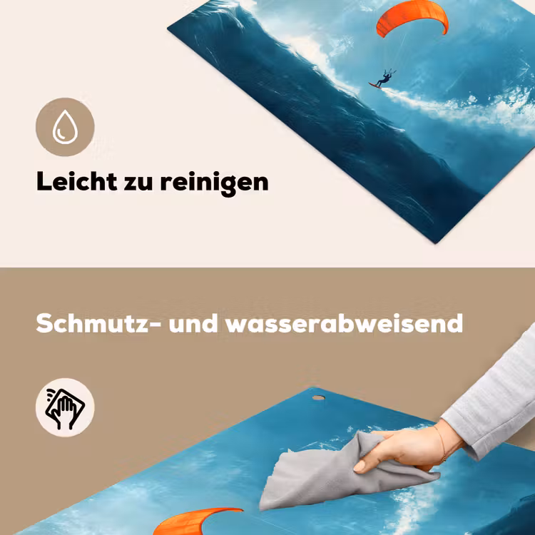 Kitesurfer - Oranje - Zee - Lucht Inductie beschemer met haakjes klein -ky-schoon-de