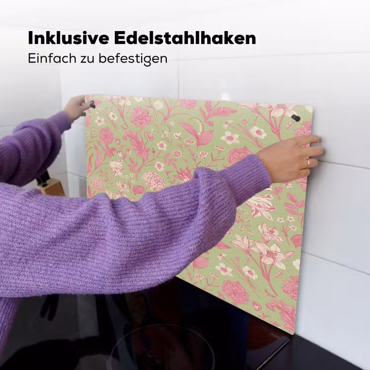 Classic - Pink - Mint Inductie beschemer met haakjes klein 777 -ky-ophangen-de