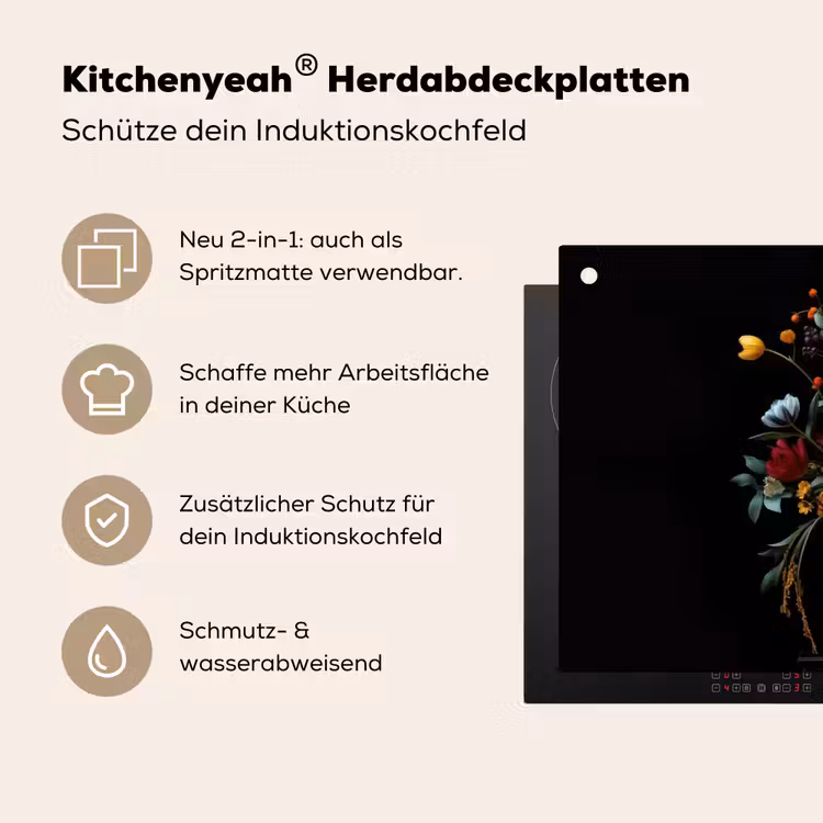 Klassiek - Vaas - Boeket - Bloemen Inductie beschemer met haakjes klein -ky-usp-de