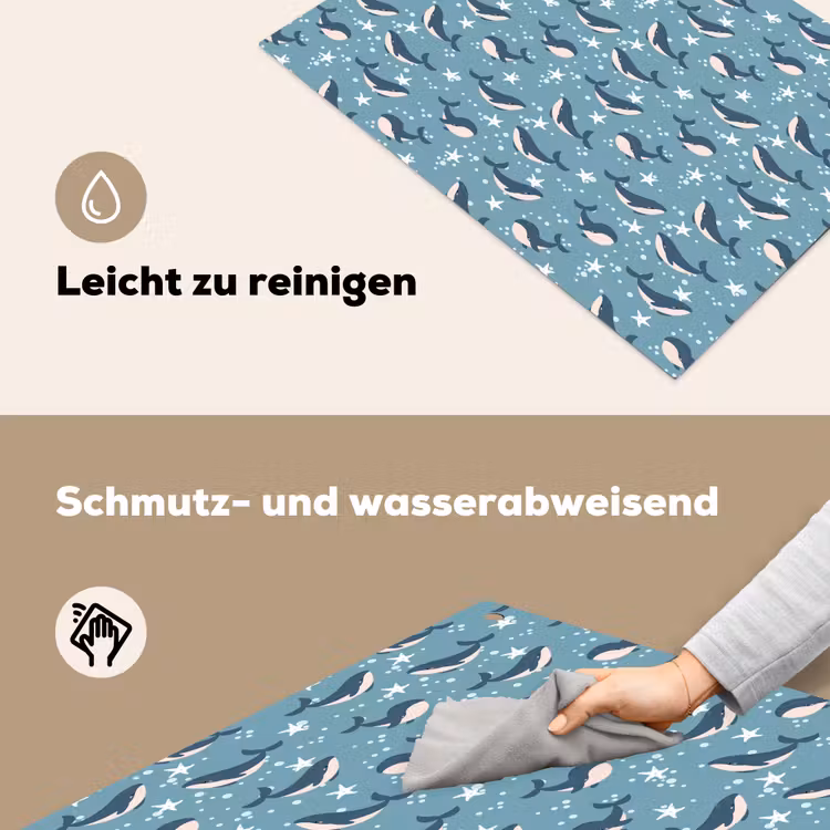 Klein - Oceaan - Walvis - Zeester Inductie beschemer met haakjes klein 777 -ky-schoon-de