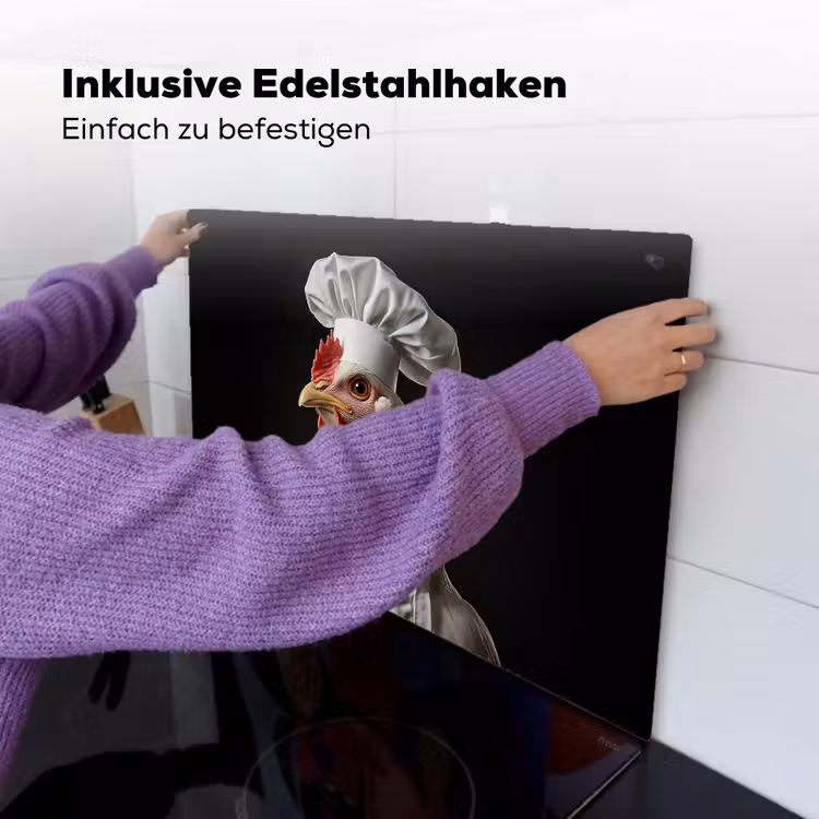 Kok - Rood - Kip Inductie beschemer met haakjes klein -ky-ophangen-de