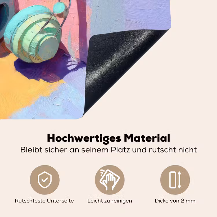 Koptelefoon - Mintgroen - Draad Inductie beschemer met haakjes middel -ky-onderkant-de
