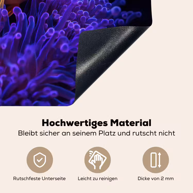 Koraal - Vis - Oranje - Zee Inductie beschemer met haakjes middel -ky-onderkant-de