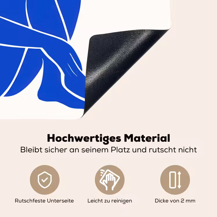 Lichaam - Abstract - Blauw Inductie beschemer met haakjes middel -ky-onderkant-de