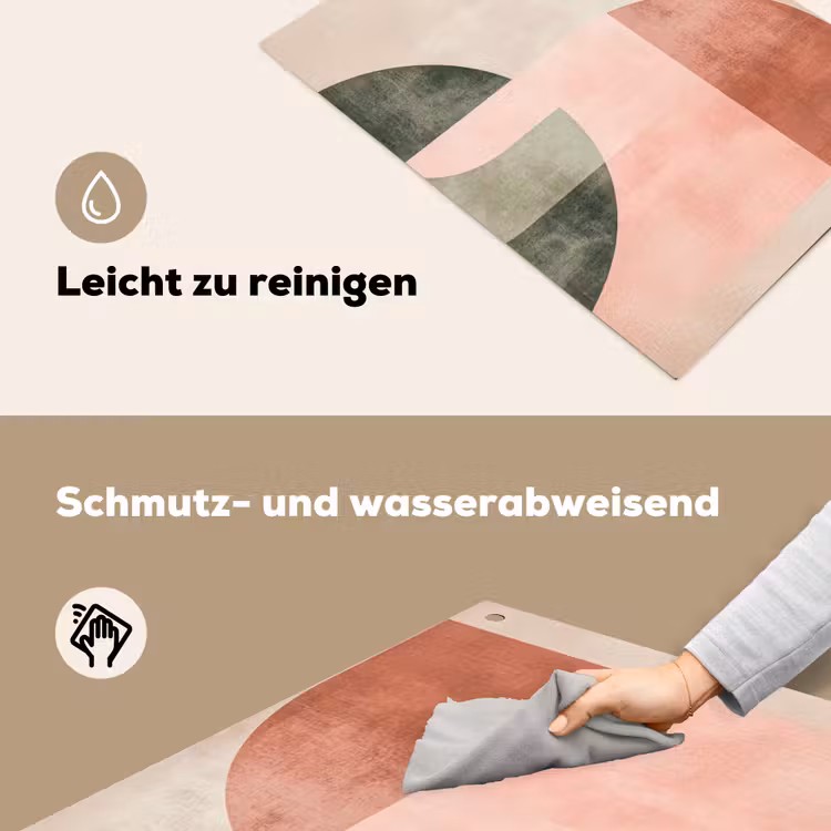 Cirkel - Abstract - Roze Inductie beschemer met haakjes klein -ky-schoon-de