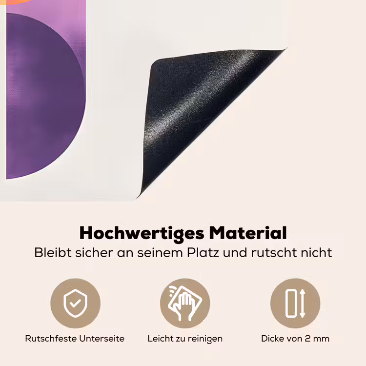 Cirkels - Abstract - Paars Inductie beschemer met haakjes klein -ky-onderkant-de