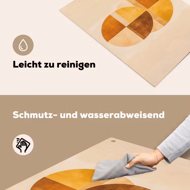 Cirkels - Geel - Minimalistisch Inductie beschemer met haakjes klein -ky-schoon-de