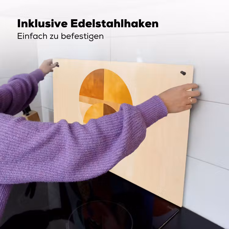 Cirkels - Geel - Minimalistisch Inductie beschemer met haakjes klein -ky-ophangen-de