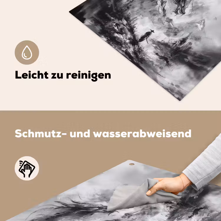 Krijger - Draak - Grijs Inductie beschemer met haakjes middel -ky-schoon-de