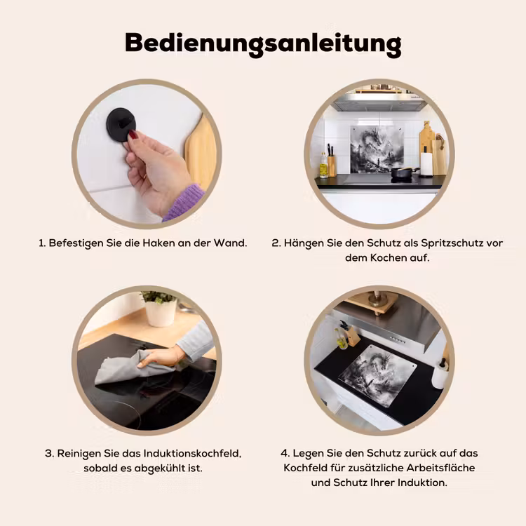 Krijger - Draak - Grijs Inductie beschemer met haakjes middel -ky-gebruik-de