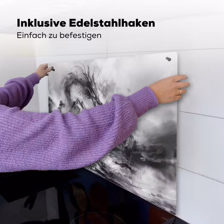 Krijger - Draak - Grijs Inductie beschemer met haakjes middel -ky-ophangen-de