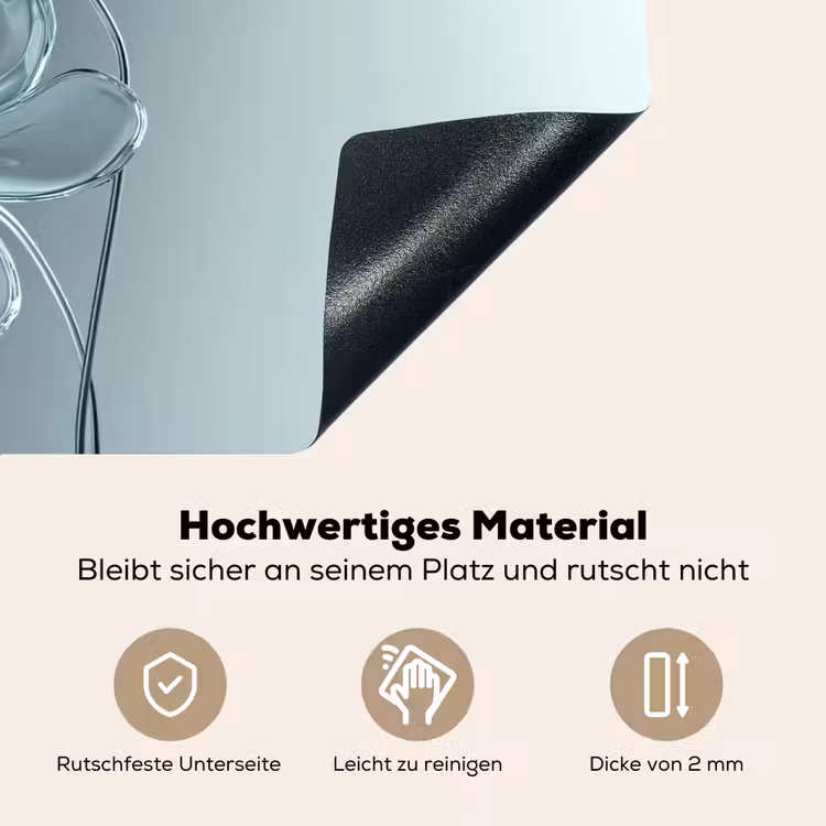 Kristal - Bloemen - Grijs Inductie beschemer met haakjes klein -ky-onderkant-de