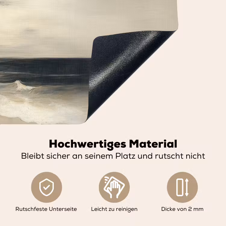 Kust - Golven - Rots - Storm Inductie beschemer met haakjes klein -ky-onderkant-de
