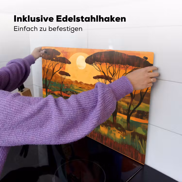 Landschap - Afrikaans - Zon Inductie beschemer met haakjes klein -ky-ophangen-de