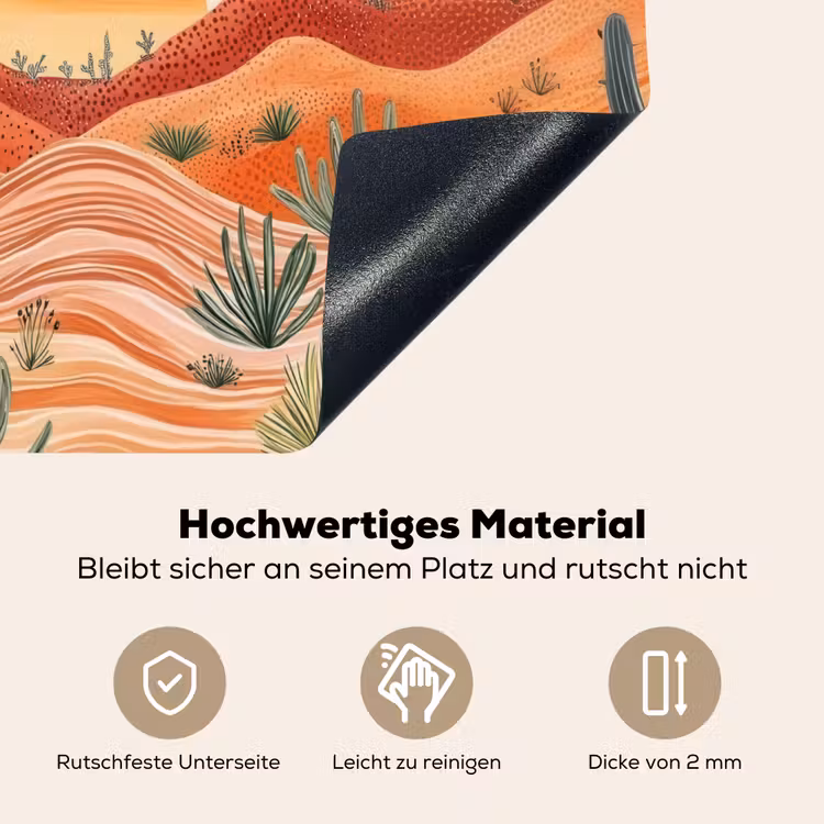 Landschap - Heuvels - Zonsondergang Inductie beschemer met haakjes middel -ky-onderkant-de