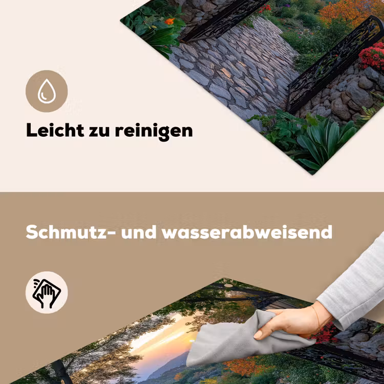 Landschap - Hek - Pad - Zonsondergang - Natuur Inductie beschemer met haakjes middel -ky-schoon-de