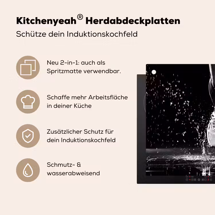 Hardloopschoenen - Rennen - Druppels - Zwart Inductie beschemer met haakjes klein -ky-usp-de