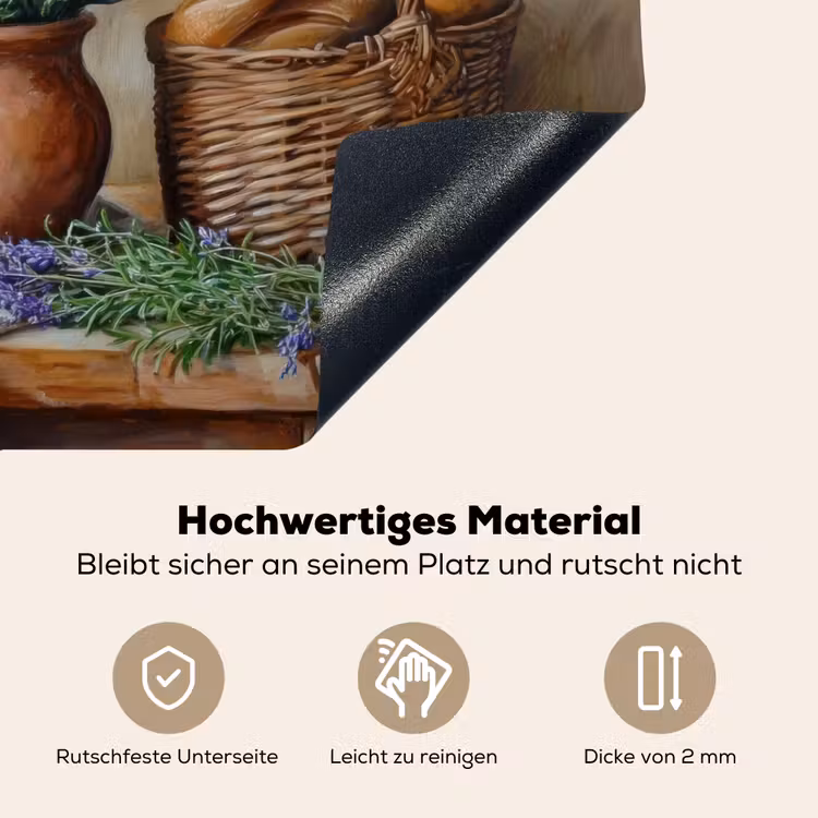 Lavendel - Brood - Stilleven Inductie beschemer met haakjes klein -ky-onderkant-de