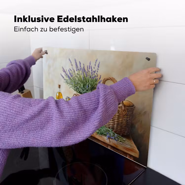 Lavendel - Brood - Stilleven Inductie beschemer met haakjes klein -ky-ophangen-de